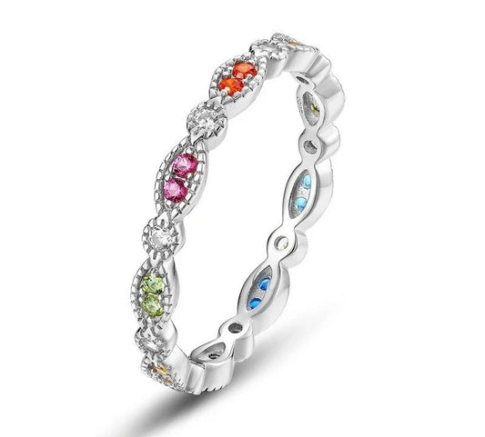 Eternal Rainbow Gemstone Band