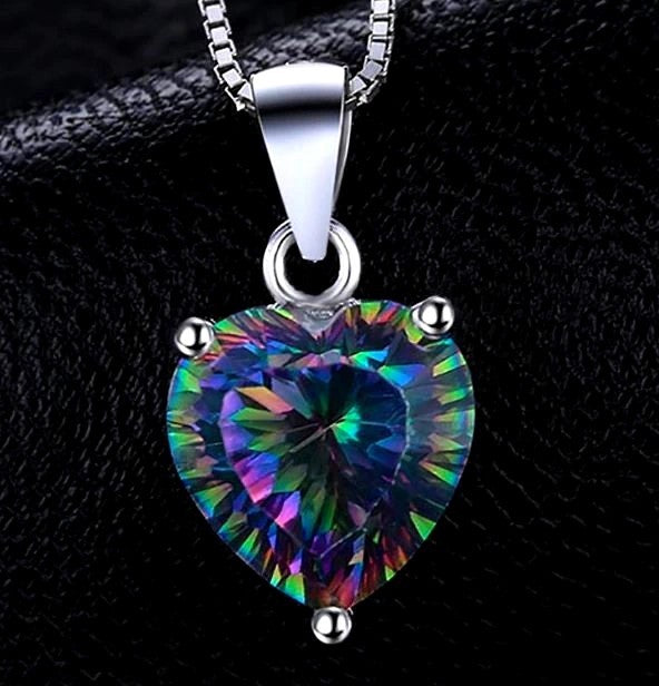 Mystic Topaz Silver Necklace