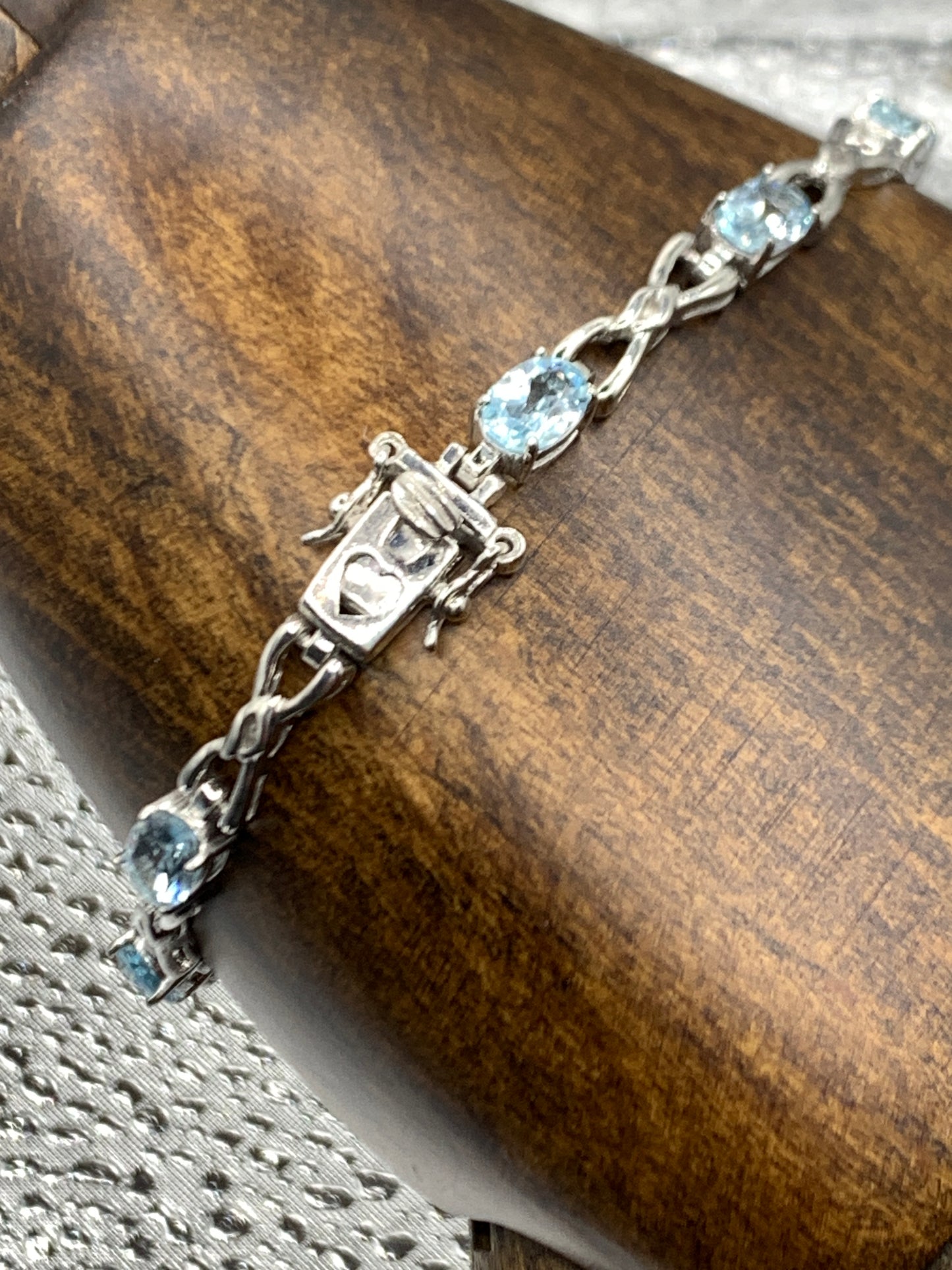 Swiss Blue Topaz Designer Bracelet