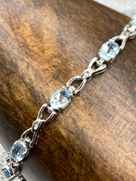 Swiss Blue Topaz Designer Bracelet