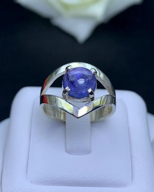 Sterling Silver Tanzanite Designer Ring