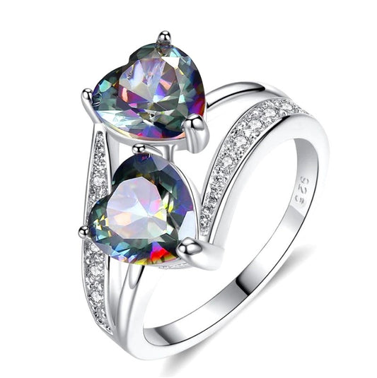 Rainbow Topaz Ring