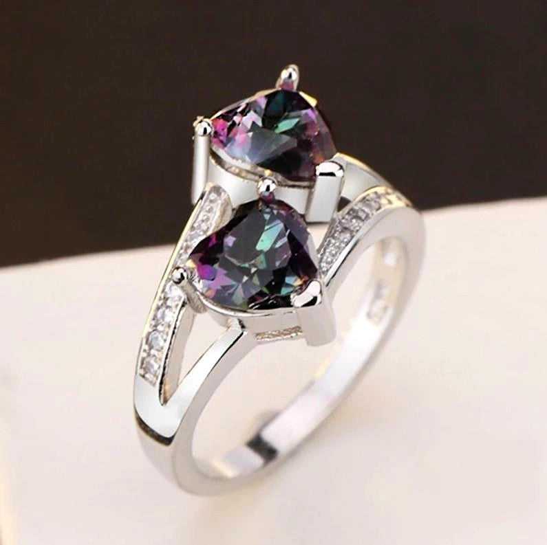 Rainbow Topaz Ring